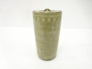 翠峯造　三島手　細水指